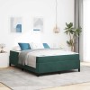 VidaXL Cadru de pat cu saltea Verde &icirc;nchis și alb 140 x 200 cm Catifea 3399069