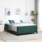 vidaXL Cadru de pat cu saltea Verde &icirc;nchis și alb 140 x 200 cm Catifea 3399069