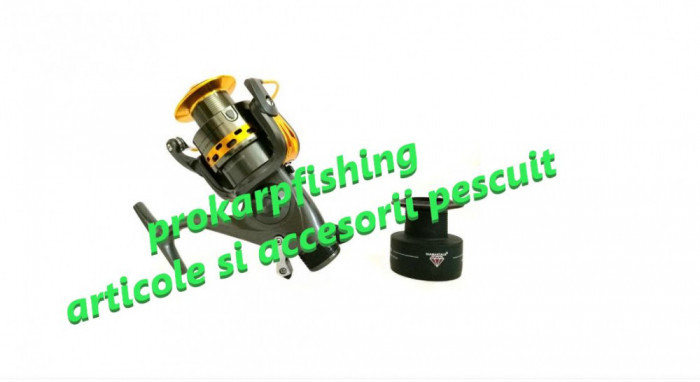 Mulineta pescuit crap Diamant Alb KT 5000 cu 9 rulmenti si baitrunner