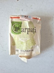 Ambalaj pachet tigari Carpati, din 1995 (fara tigarete), vintage, colectie