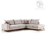 Cumpara ieftin Coltar Stanga Luxury II Crem - Mocha - Negru 290x235x90 cm