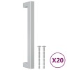 Manere de dulap, 20 buc., argintiu, 160 mm, otel inoxidabil