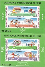 Colitele Campionate Internat. de Tenis (2 blocuri cu ac. nr.), 1988 - NEOBL. foto
