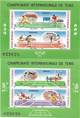 Colitele Campionate Internat. de Tenis (2 blocuri cu ac. nr.), 1988 - NEOBL. foto