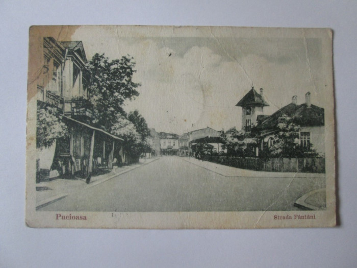 Pucioasa-Strada Fantani,carte postala circulata 1934