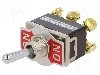 Intrerupator basculant, 2 pozitii, mod comutare ON-ON, DPDT, SCI - R13-29B-07-HPH foto