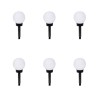 Set 6 lampi solare cu led, pentru gradina, alb/negru, 27 cm