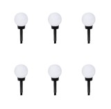 Set 6 lampi solare cu led, pentru gradina, alb/negru, 27 cm, Wonderland