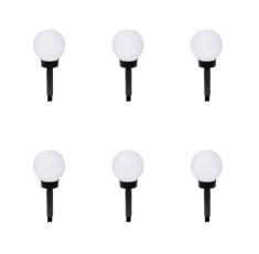 Set 6 lampi solare cu led, pentru gradina, alb/negru, 27 cm foto
