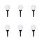 Set 6 lampi solare cu led, pentru gradina, alb/negru, 27 cm