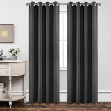 Draperie blackout uni, gri inchis