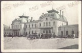 4583 - PLOIESTI, Railway Station &amp; olc cars, Romania - old postcard - unused