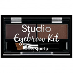 Paleta de Farduri pentru Sprancene Miss Sporty, Studio Eyebrow, 001 Brown, 2.4 g, Farduri Miss Sporty, Fard de Sprancene 001, Fard de Sprancene Maro