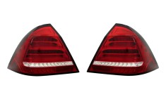 Stop spate, lampa Mercedes Clasa C (W203) 05.2000-03.2004, model: Sedan, tuning, montare spate, stanga+dreapta, semnalizare dinamica; LED; rosu, tran