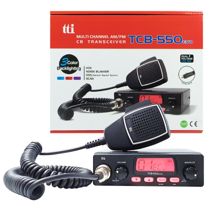 Resigilat : Statie radio CB TTi TCB-550 EVO, DSS, VOX, Filtru NB, Scan, ecran mult