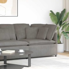 Modul modular de colț pentru canapea cu perne gri deschis 100cm