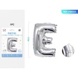 Balon din folie PartyGo litera E, 40cm, argintiu