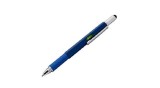 Cumpara ieftin Pix - Metal ballpoint pen 6 in 1, blue, including spirit level, ruler in cm and inch, touch pad function | Romanowski Design