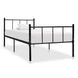 Cumpara ieftin Cadru de pat, negru, 90 x 200 cm, metal
