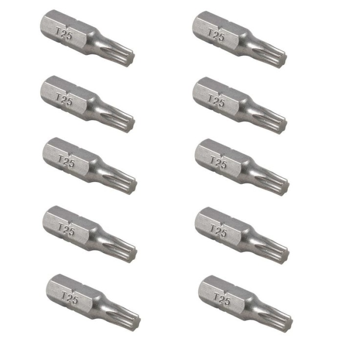 Set de biti torx JeTech T25, 25 mm, 10 buc