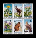 1985 - Semicentenarul Parcului Național Retezat - faună și floră ocrotite, serie neuzata