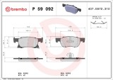 BREMBO P 59 092 PRIME LINE set placute frana,frana disc