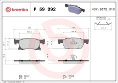 BREMBO P 59 092 PRIME LINE set placute frana,frana disc