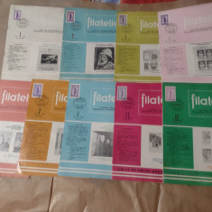 FILATELIA - REVISTA FILATELISTILOR DIN R.S.R., Anul 1976, Nr.1,2,3,4,5,7,8,11,12