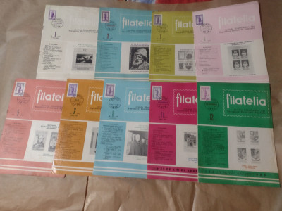 FILATELIA - REVISTA FILATELISTILOR DIN R.S.R., Anul 1976, Nr.1,2,3,4,5,7,8,11,12 foto