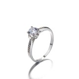 Cumpara ieftin Inel argint 925, JW1376, model elegant cu piatra, placat cu rodiu