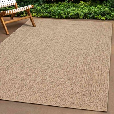 vidaXL Covor ZIZUR aspect iută, 120x120cm, pentru interior și exterior foto