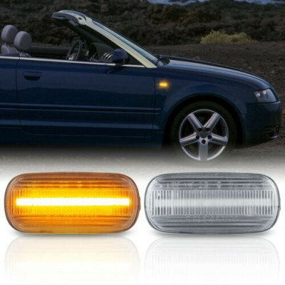 Lampi semnalizare laterala/aripi LED pentru Audi A4 B6, B7, A6 C6, A3 8P+sportback foto