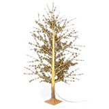 Cumpara ieftin Copac decorativ alb cu leduri &Oslash; 97x180 cm