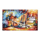 Tablou pictat manual, Natura statica, Creatie, 100x60cm ulei pe panza in cutit efect 3D, Magistral