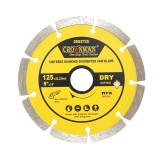 Disc diamantat segmentat 125x22,23 mm pentru taiere uscata Crownman