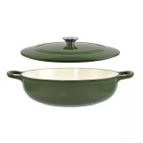 Cratita din Fonta Emailata 27 cm, Verde Handy KitchenServ