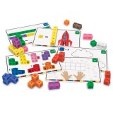 Set educativ MathLink pentru incepatori cu 100 cuburi colorate