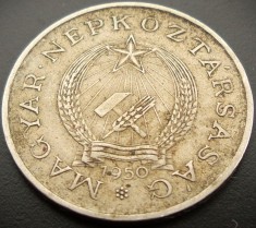 Moneda 2 FORINTI - UNGARIA / RP UNGARA, anul 1950 * cod 44