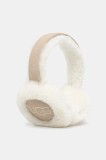 UGG căști de piele &icirc;ntoarsă culoarea negru, 20955