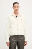 Levi&#039;s geacă din velur culoarea bej, de tranziție, 36136