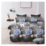 Lenjerie pat dublu,bumbac finet,6 piese,cearceaf normal 220x240cm, cearceaf pilota 200x220cm, 2 fete de perna 50x70, 2 fete de perna 70x70-A1185