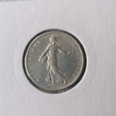 Franta. 1 Franc 1916 Argint. Aunc 1
