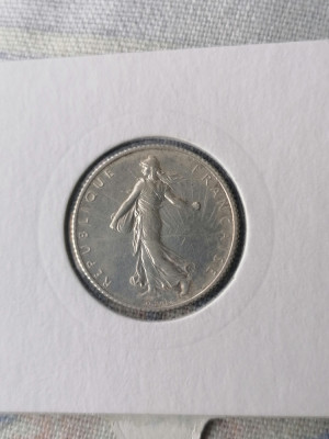 Franta. 1 Franc 1916 Argint. Aunc 1 foto