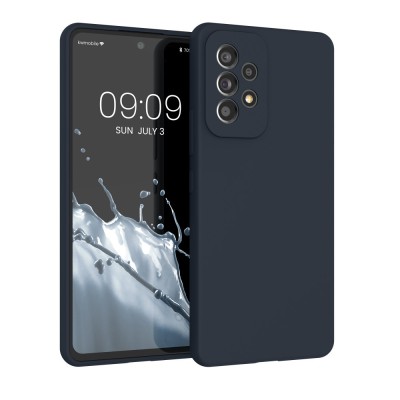 Husa Kwmobile pentru Samsung Galaxy A53 5G, Silicon, Albastru, 57835.186 foto