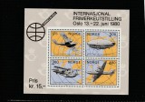 Norvegia 1979-Aviatie,Expo.NORWEX,Oslo,bloc 4 val,dant.,MNH,Mi.Bl.2, Nestampilat