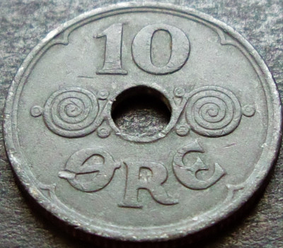 Moneda istorica 10 ORE - DANEMARCA, anul 1942 *cod 1086 A - OCUPATIE NAZISTA! foto