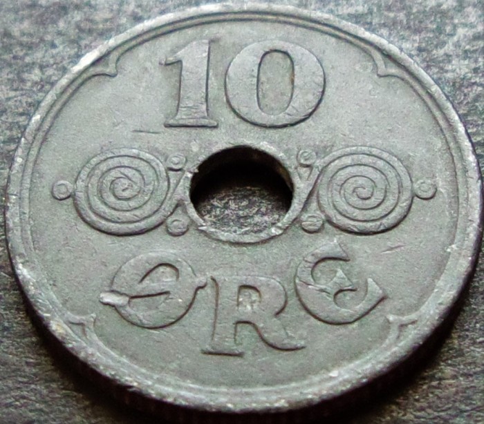 Moneda istorica 10 ORE - DANEMARCA, anul 1942 *cod 1086 A - OCUPATIE NAZISTA!