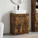 Cumpara ieftin Dulap pentru Chiuveta de Baie Stejar fumuriu 54 x 41 x 99,5 cm