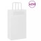 vidaXL Pungi de h&acirc;rtie 250 buc cu m&acirc;nere albe 21x11x36 cm