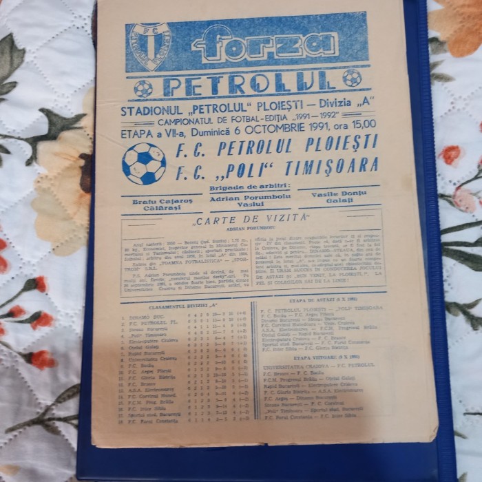 program Petrolul Ploiesti - Poli Timisoara
